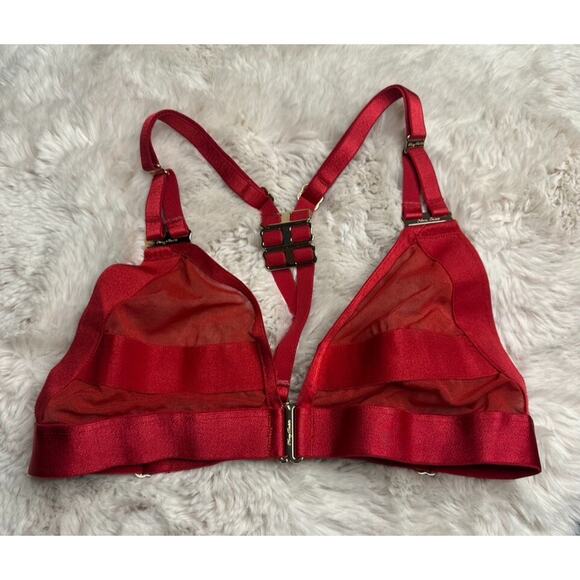 Honey Birdette SAMANTHA❤️ Red & Gold Bralette Small - Picture 2 of 5